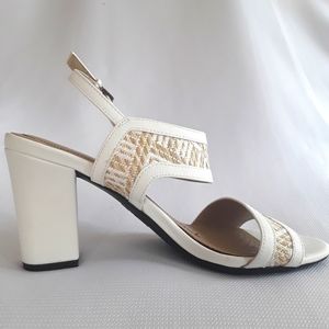 White Chunky heels
